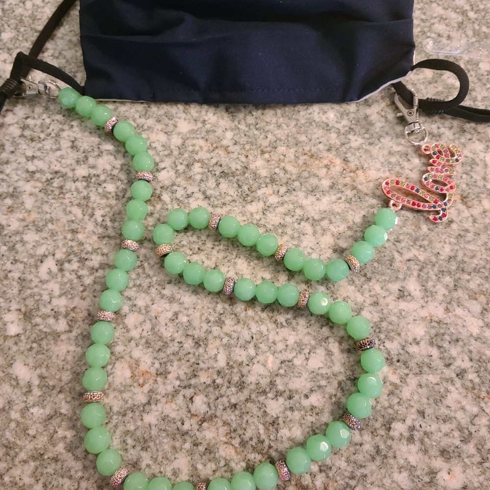 Mask strap beaded chain/lanyard
